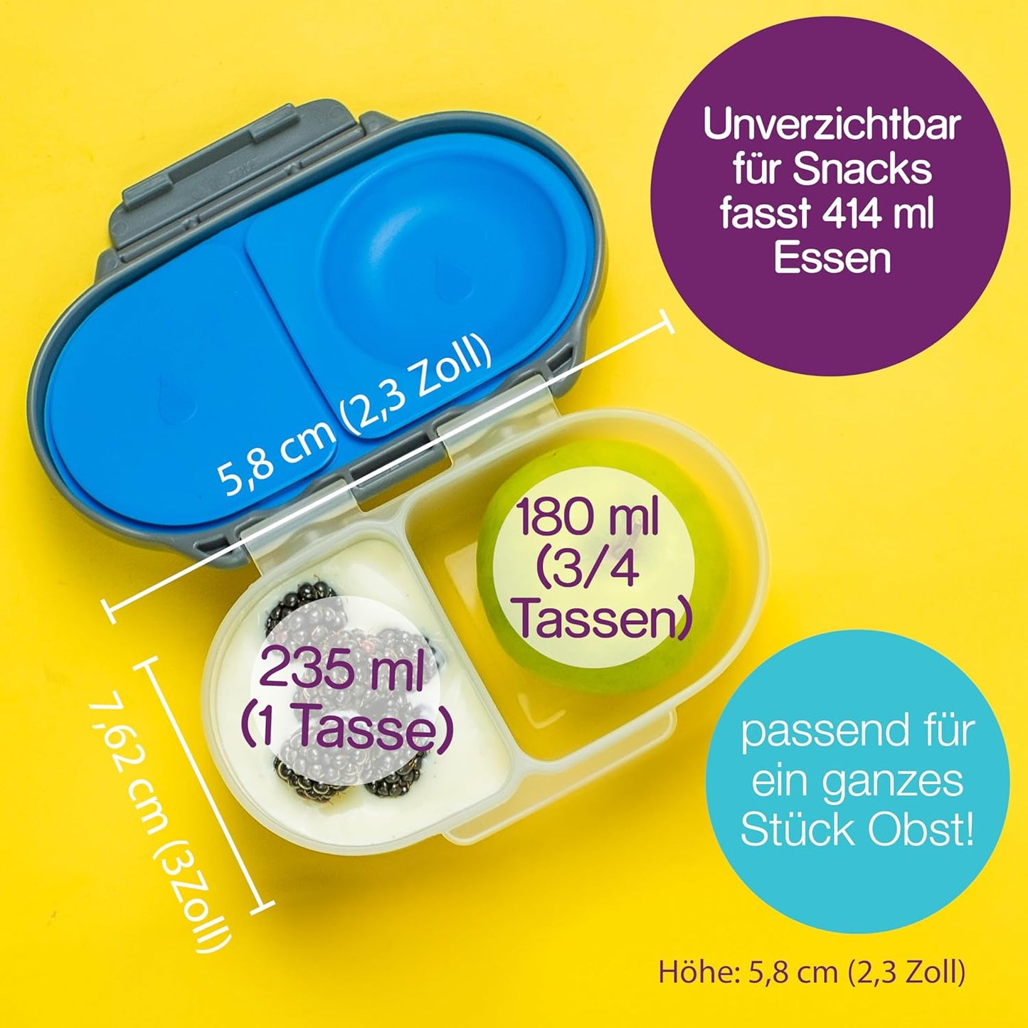 Mini Brotdose für Kinder, Flamingo Fizz