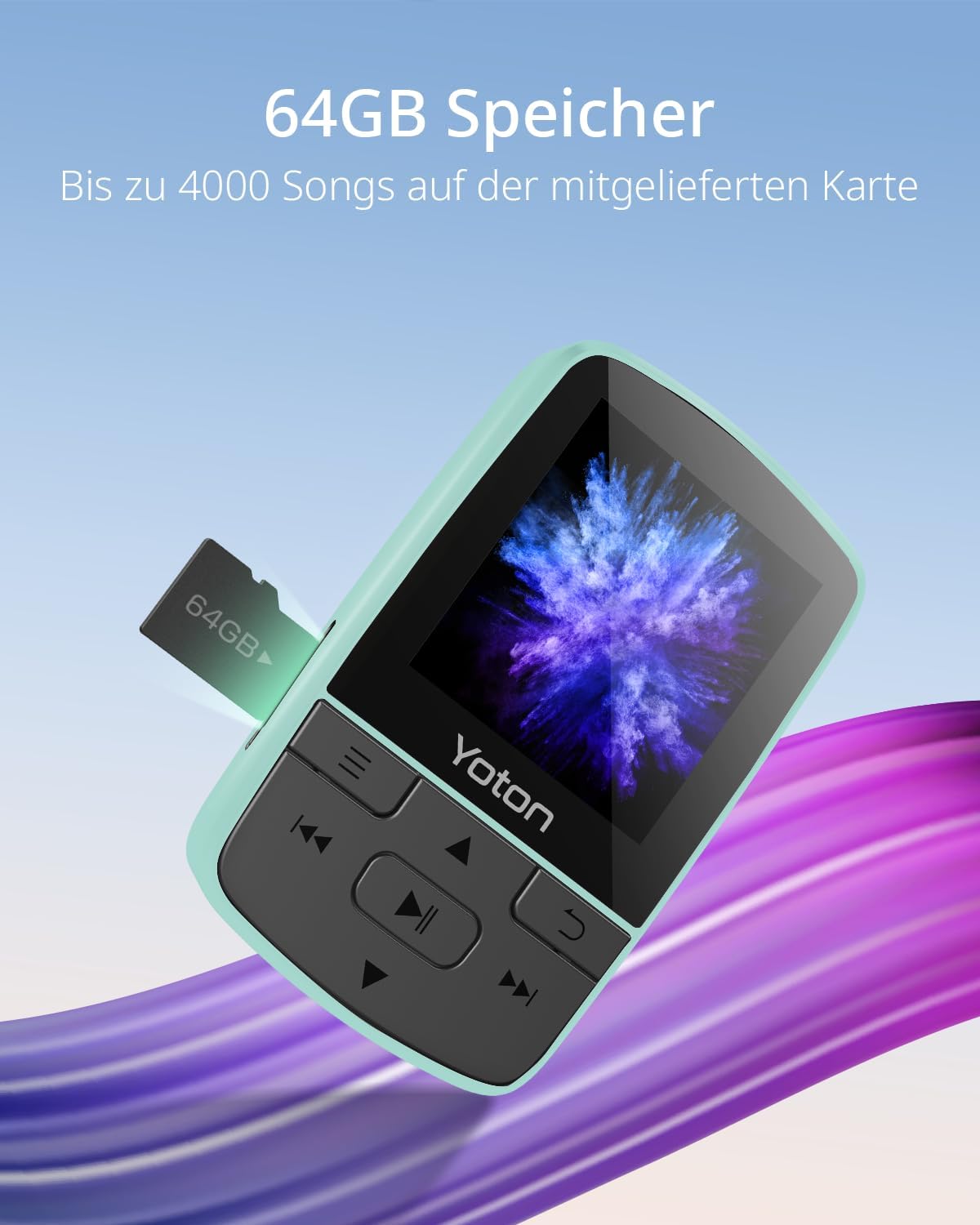 MP3-Player mit Bluetooth, Minzgrün