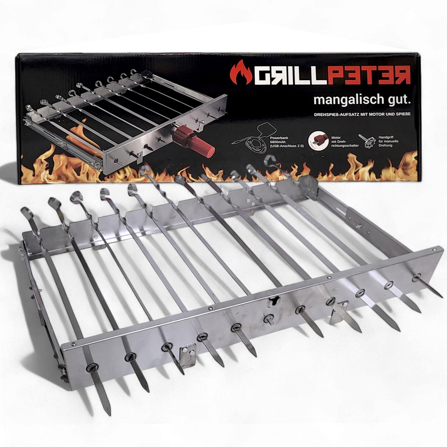 Schaschlik Spiessdreher, für 11 Spiesse