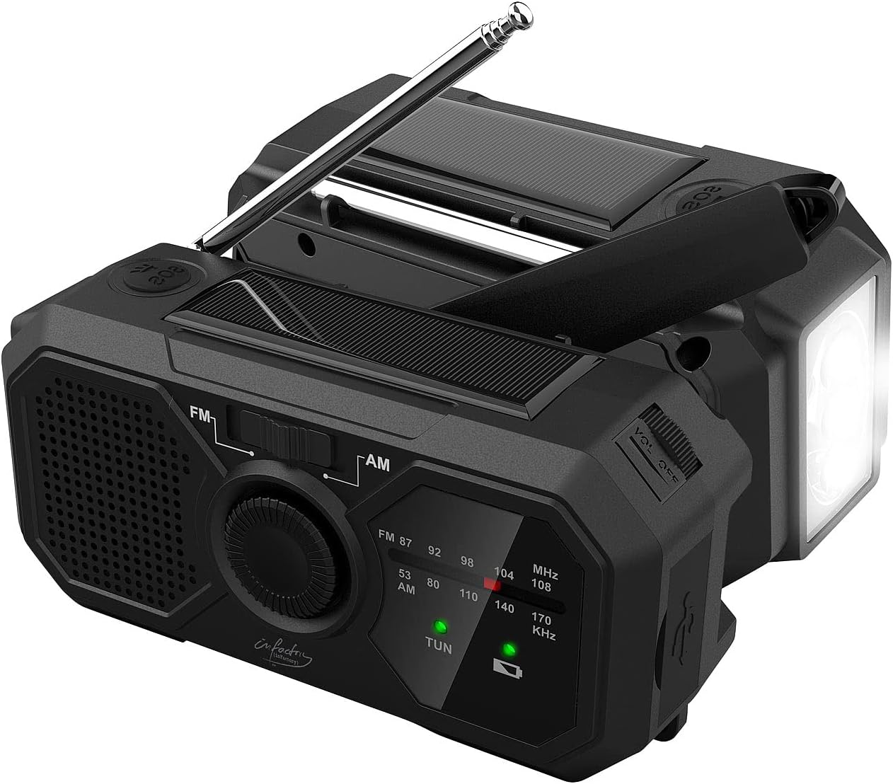Solar- und Dynamo-Koffer-Radio