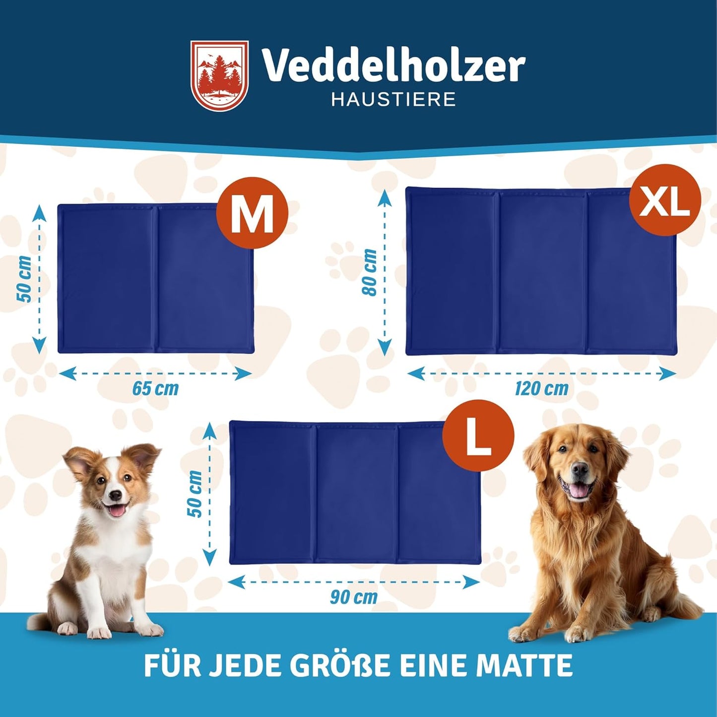 Selbstkühlende Hundematte, extra dick, L 90 * 50 cm
