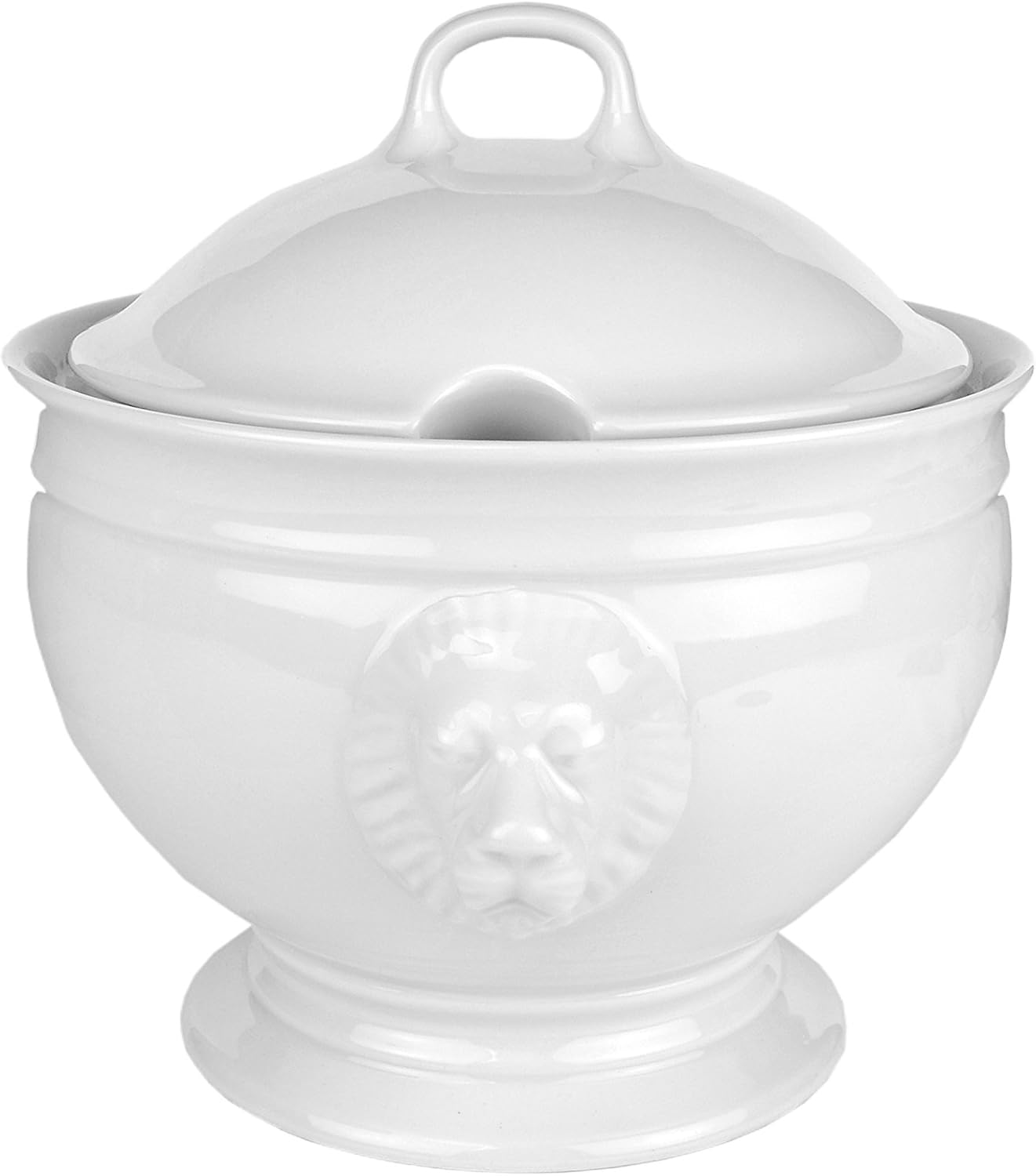 Löwenkopfterrine mit Deckel