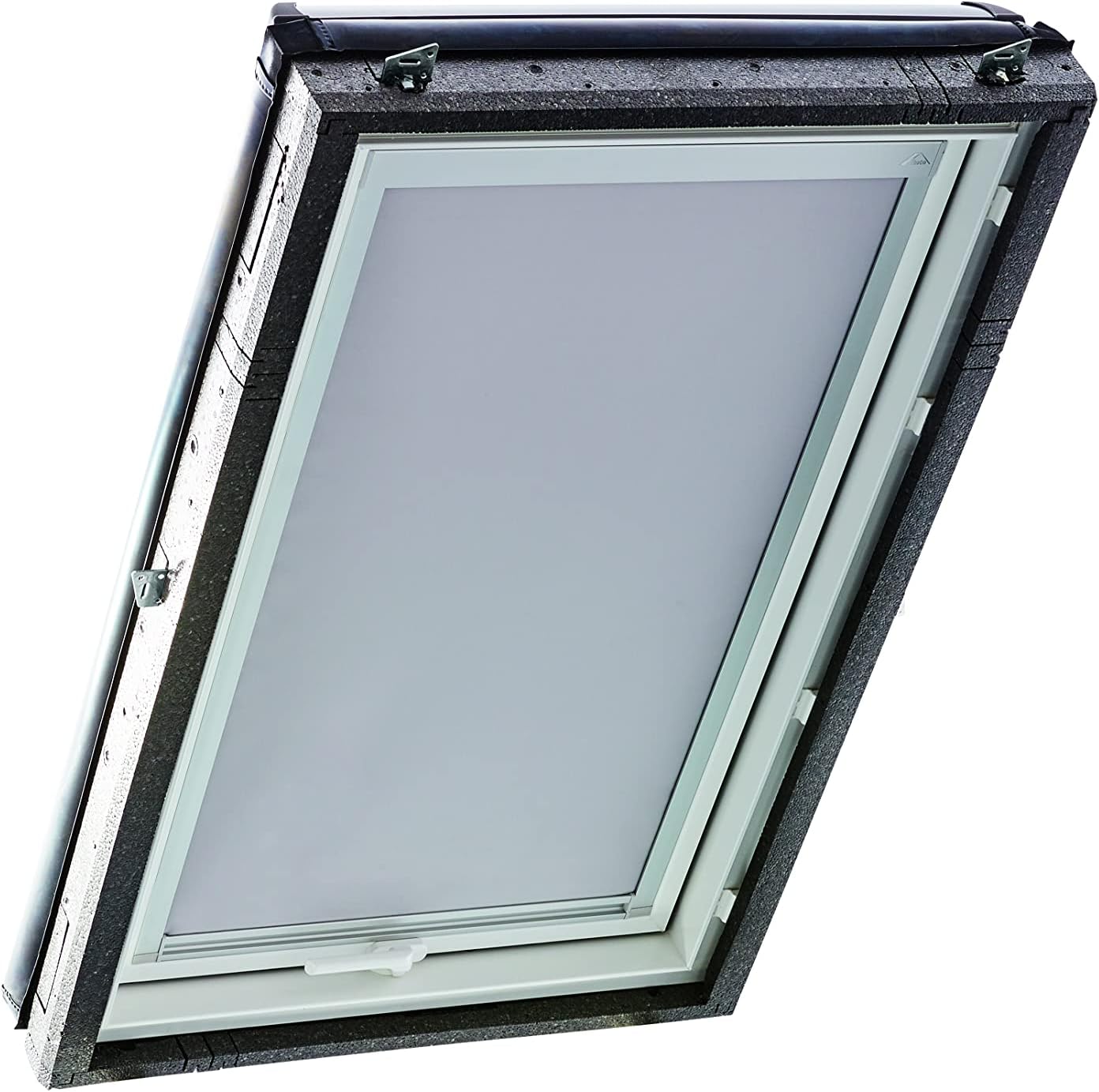 Verdunkelungsrollo für Roto Dachfenster, Führungsschiene Silber|B51 x H84 cm|Hellgrau