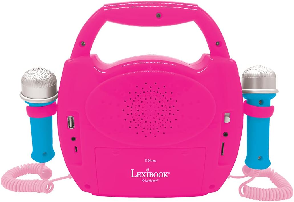 Disney Prinzessin Bluetooth Lautsprecher mit Lichteffekte und Mikrofonen, Batterie wiederaufladbar, Disney Prinzessin