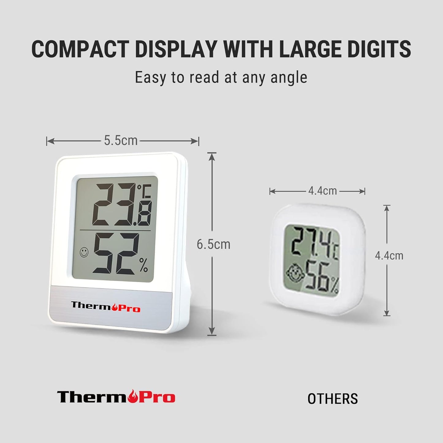 3er-Set Mini Thermo-Hygrometer TP49W-3, 3