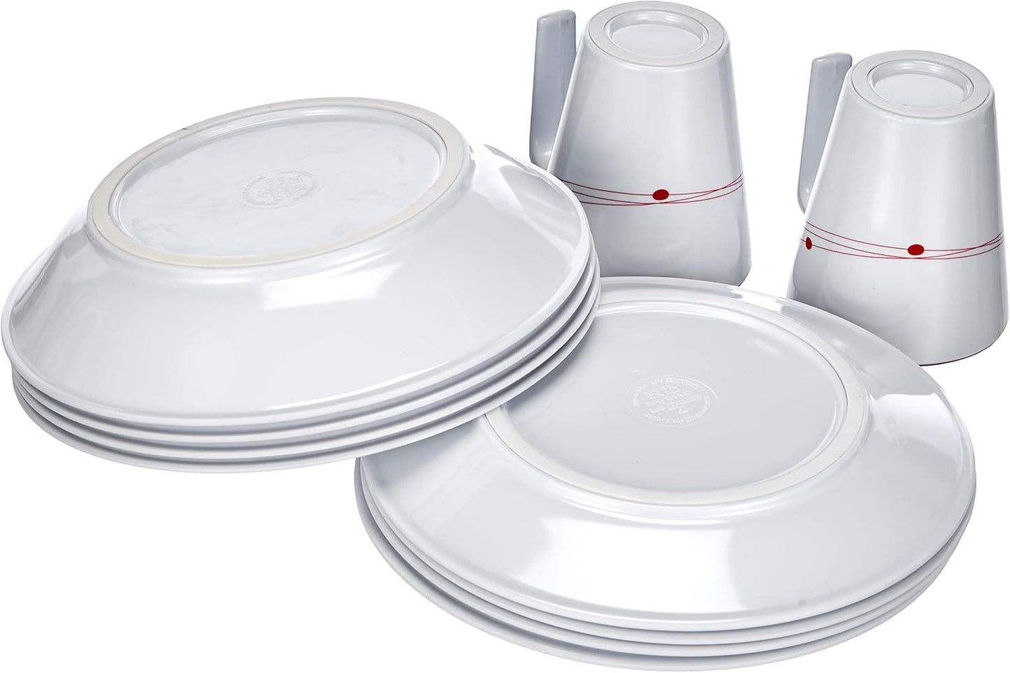 16-teiliges Geschirr-Set, Rot
