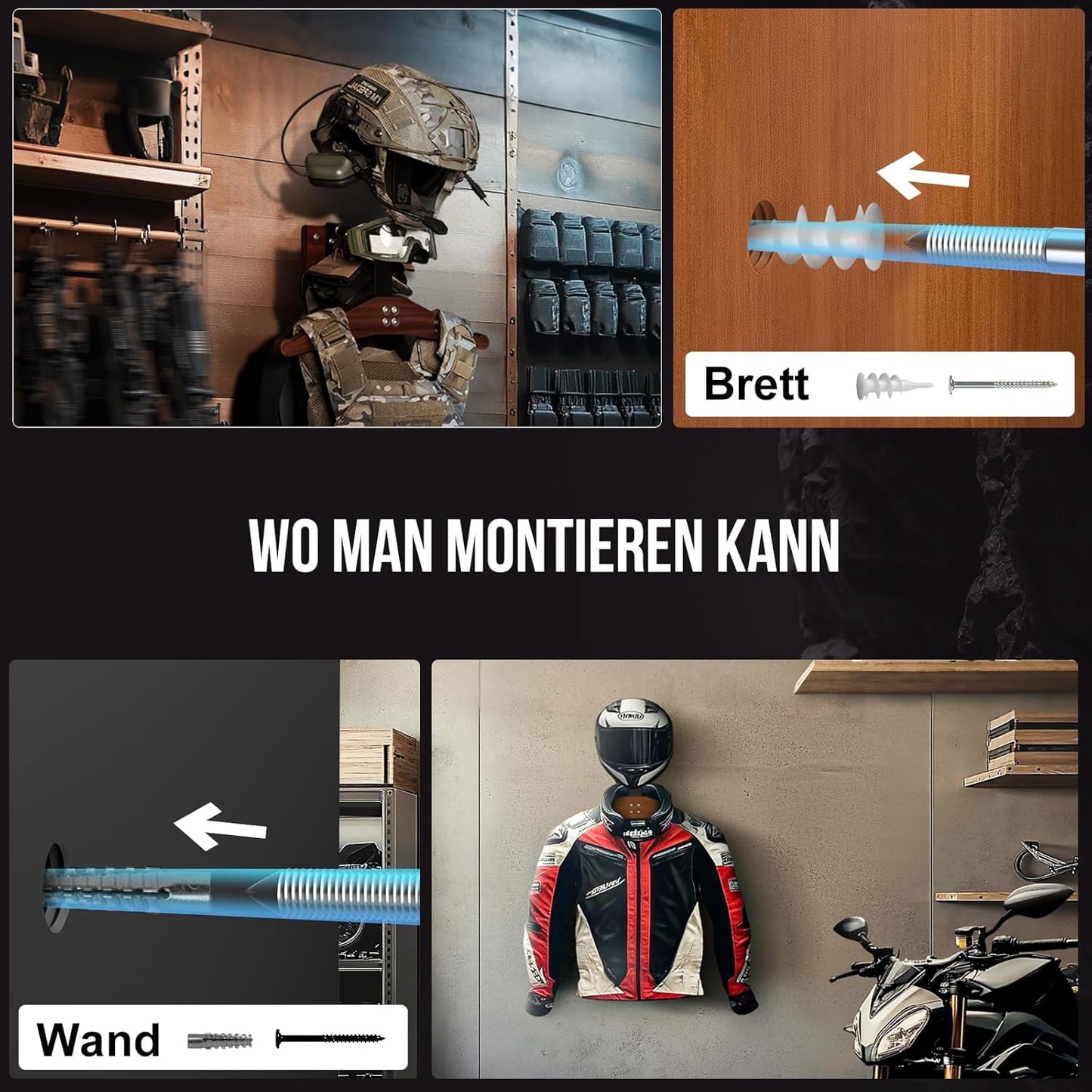 Helmhalterung Wand Ver. 2.0, WN