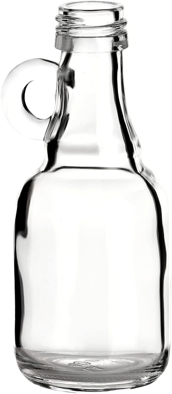 Mini Glasflaschen-Set mit Henkel und Schraubverschluss, 48 Stück, Silberfarben - Deckel 48 Stück/40ml