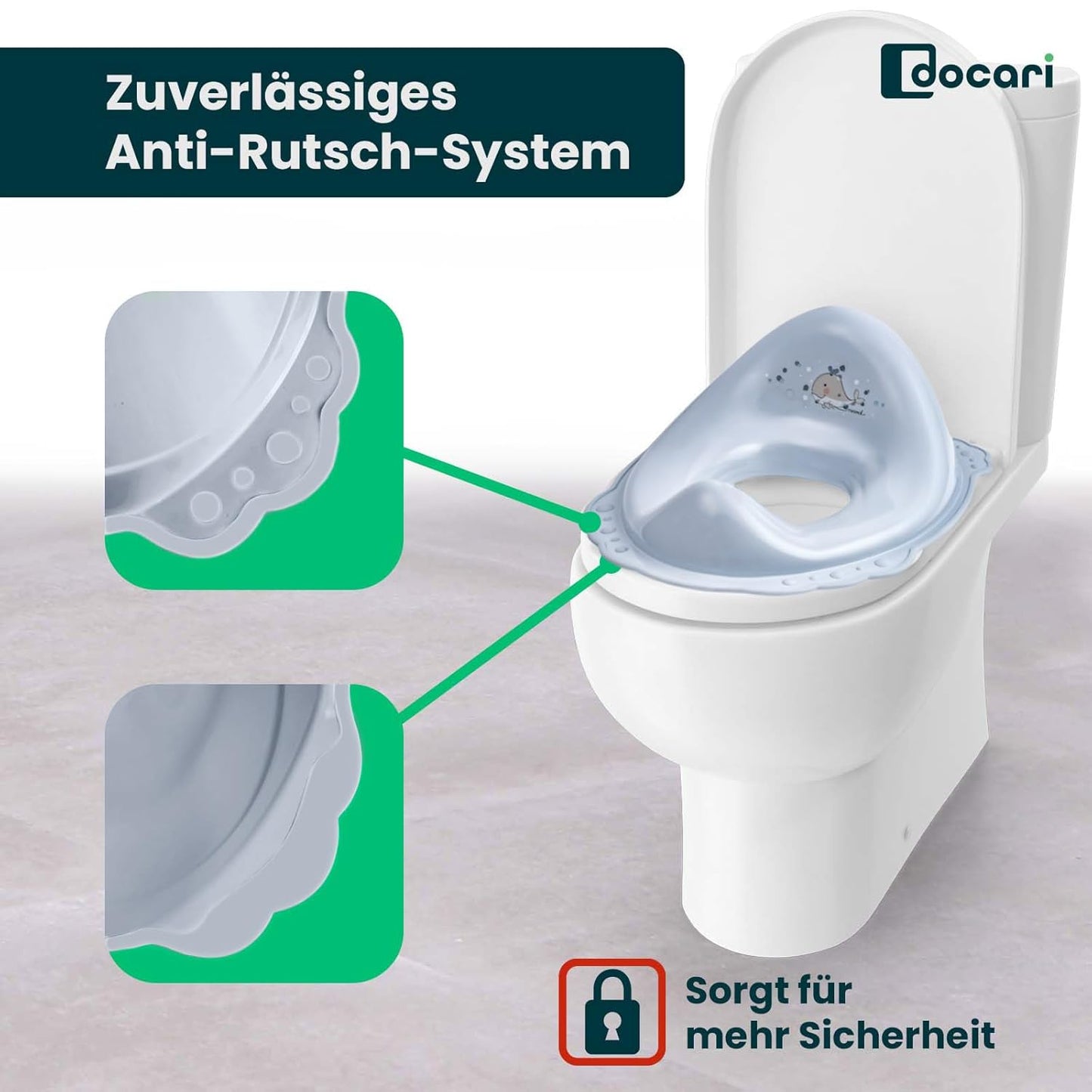 Toilettentrainer-Set mit Treppe für Kinder (2-teilig), Wal 2er Set