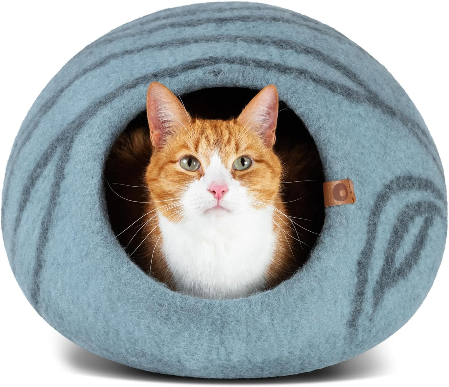 2-in-1 Katzenhöhle und Katzenbett, Aquamarine Blue L