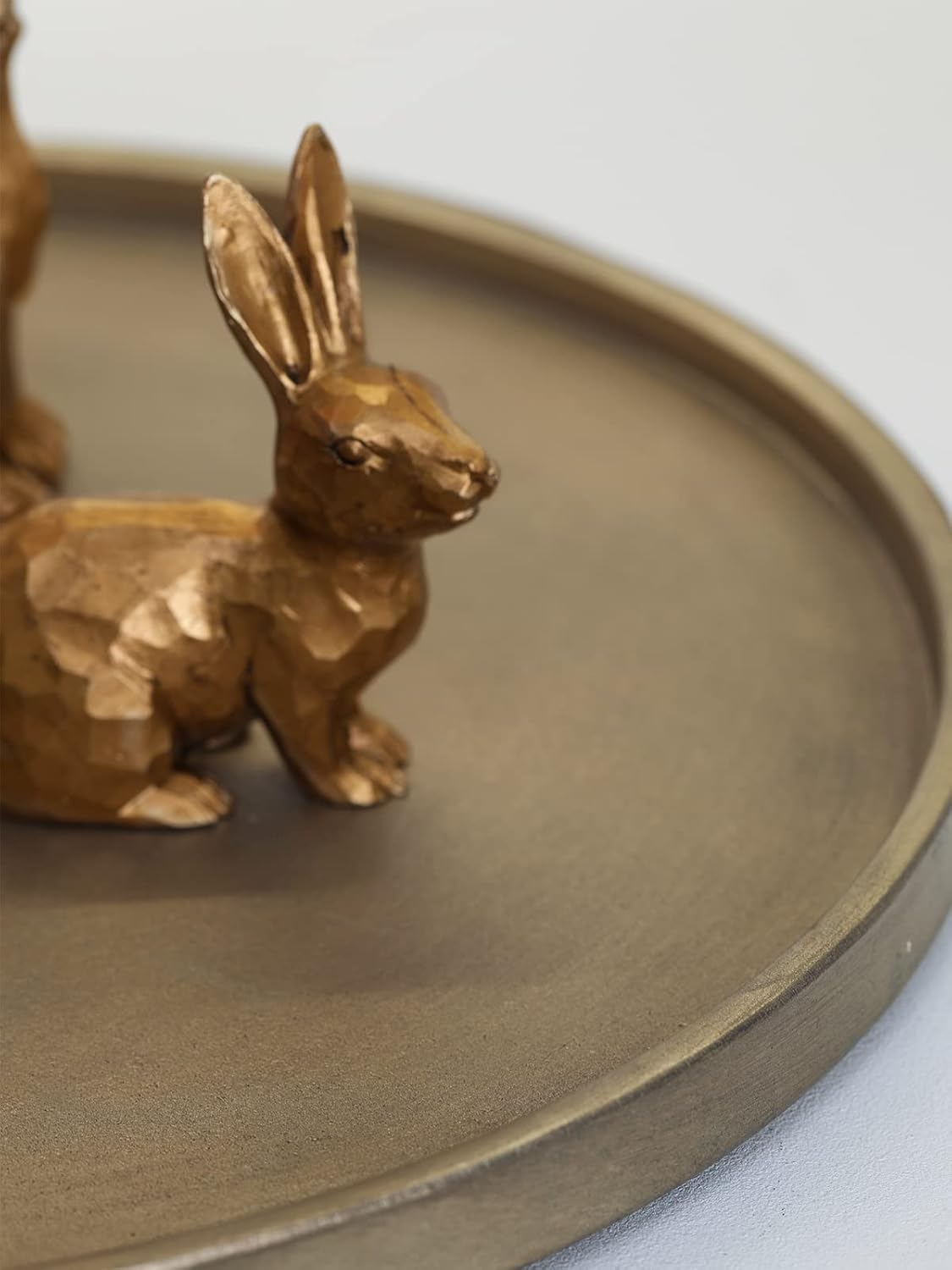 Osterhasen Figuren-Set, Vintage-gold