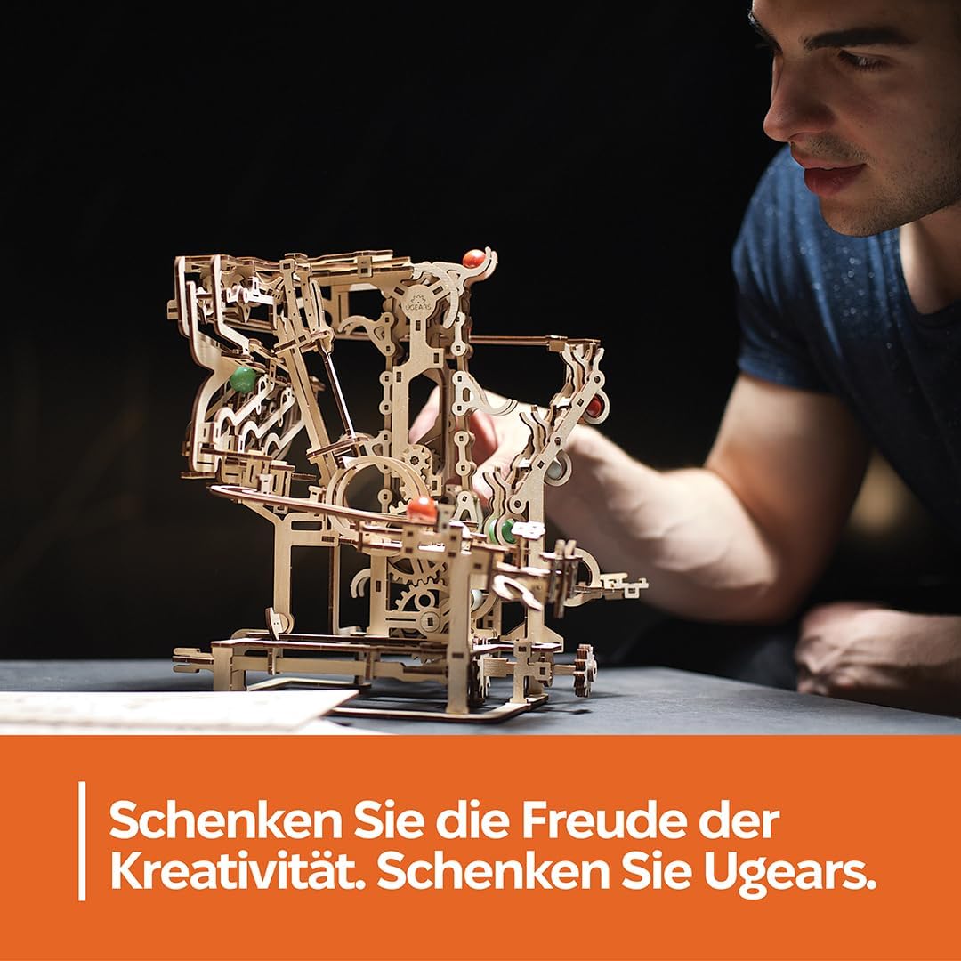 Murmel-Kettenbahn 3D Puzzle, Marble Run Chain Hoist