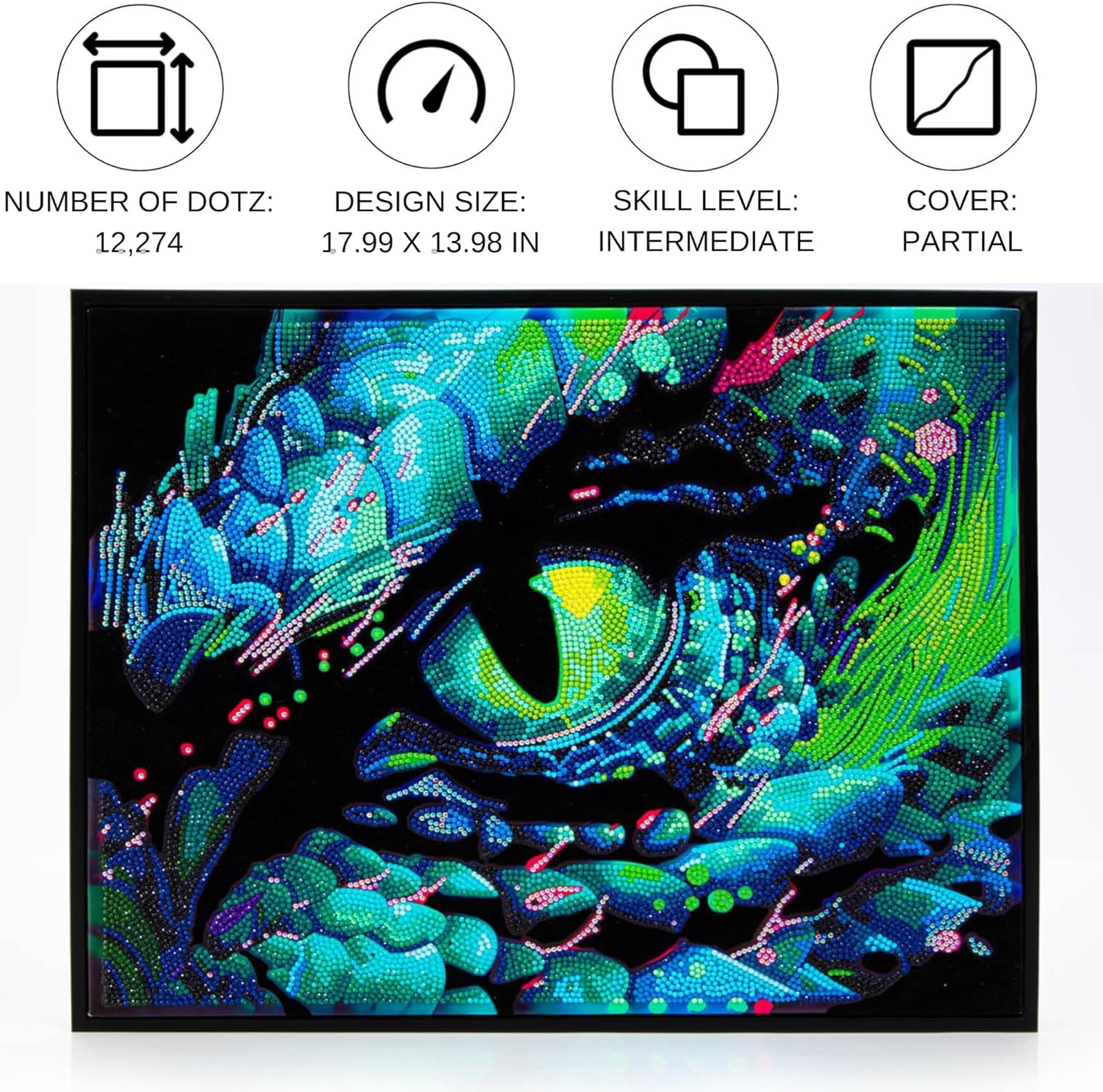 Diamond Painting Neon Drachenauge