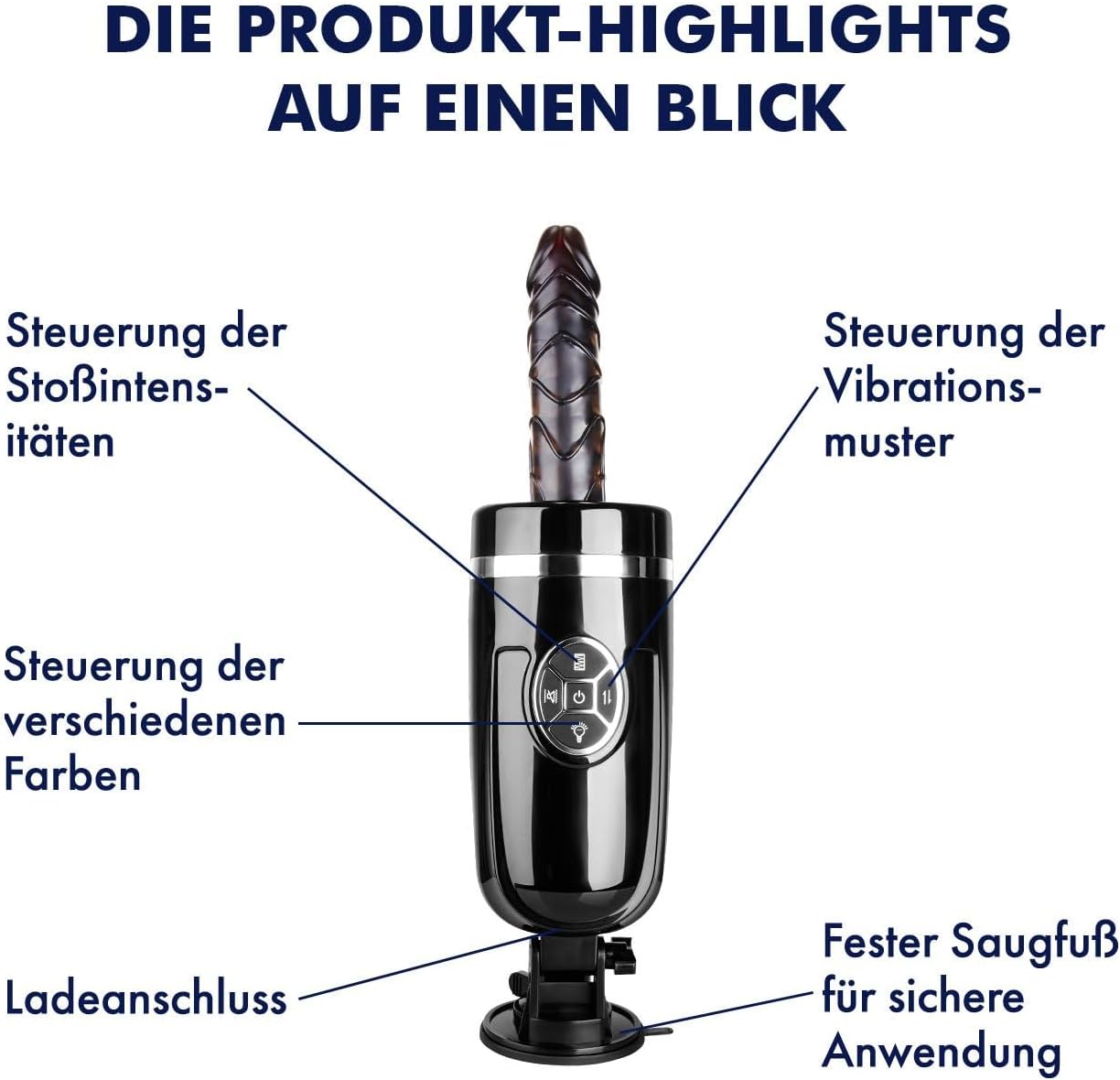 Vibrator-Maschine mit Stossfunktion, wiederaufladbar