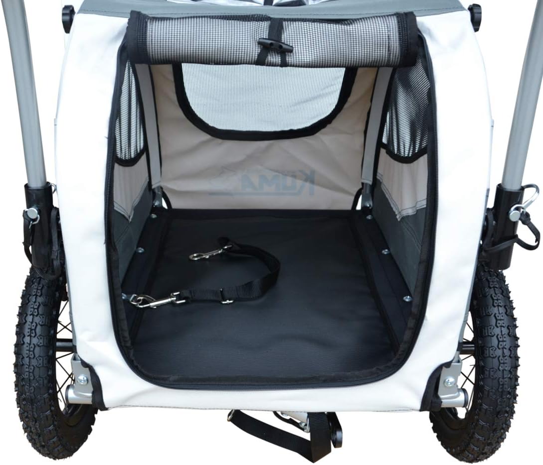 2-in-1 Hundebuggy & Fahrradanhänger Kuma, Grau