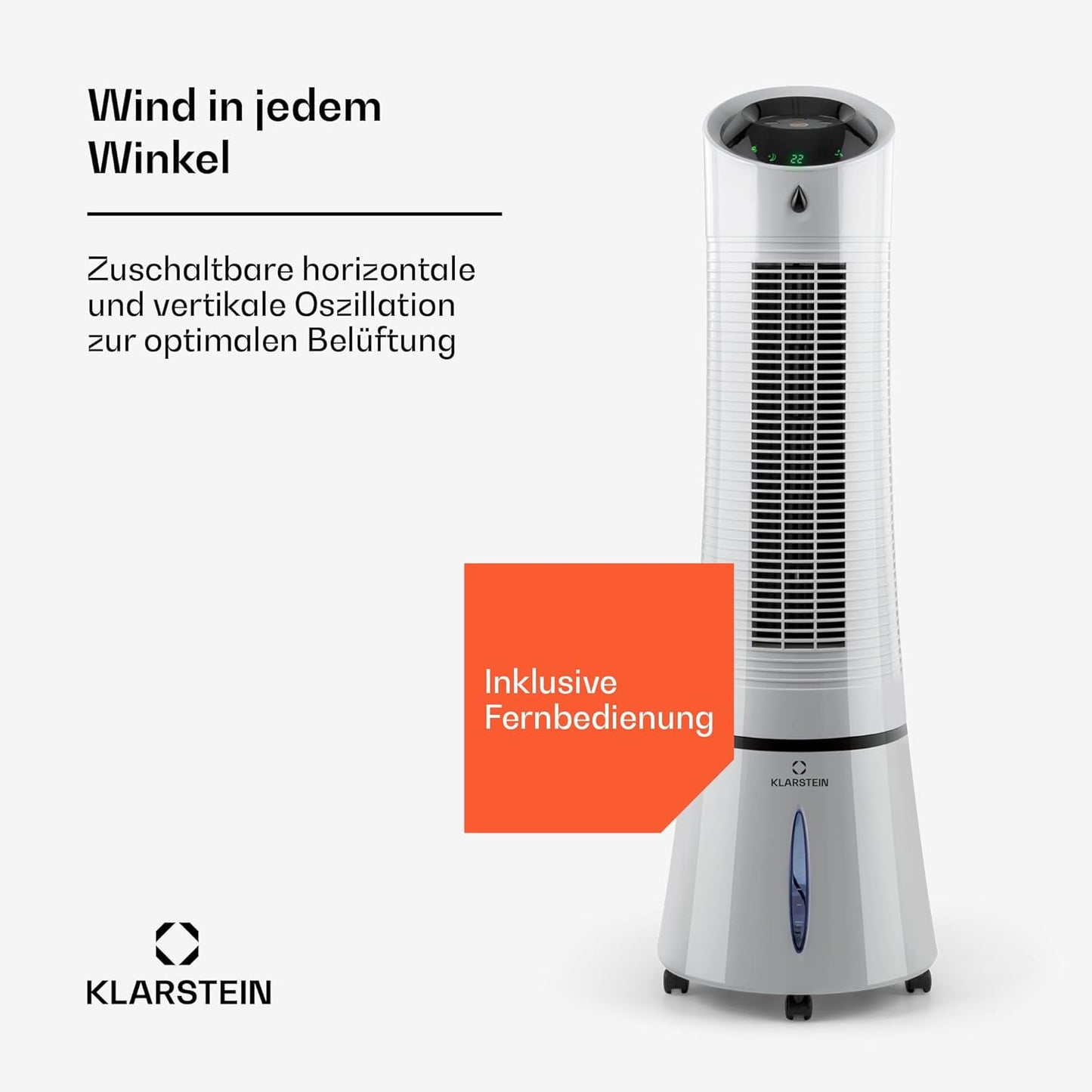4-in-1 Smart Luftkühler mit Ionisation und Timer, Silber Skyscraper Ice Smart