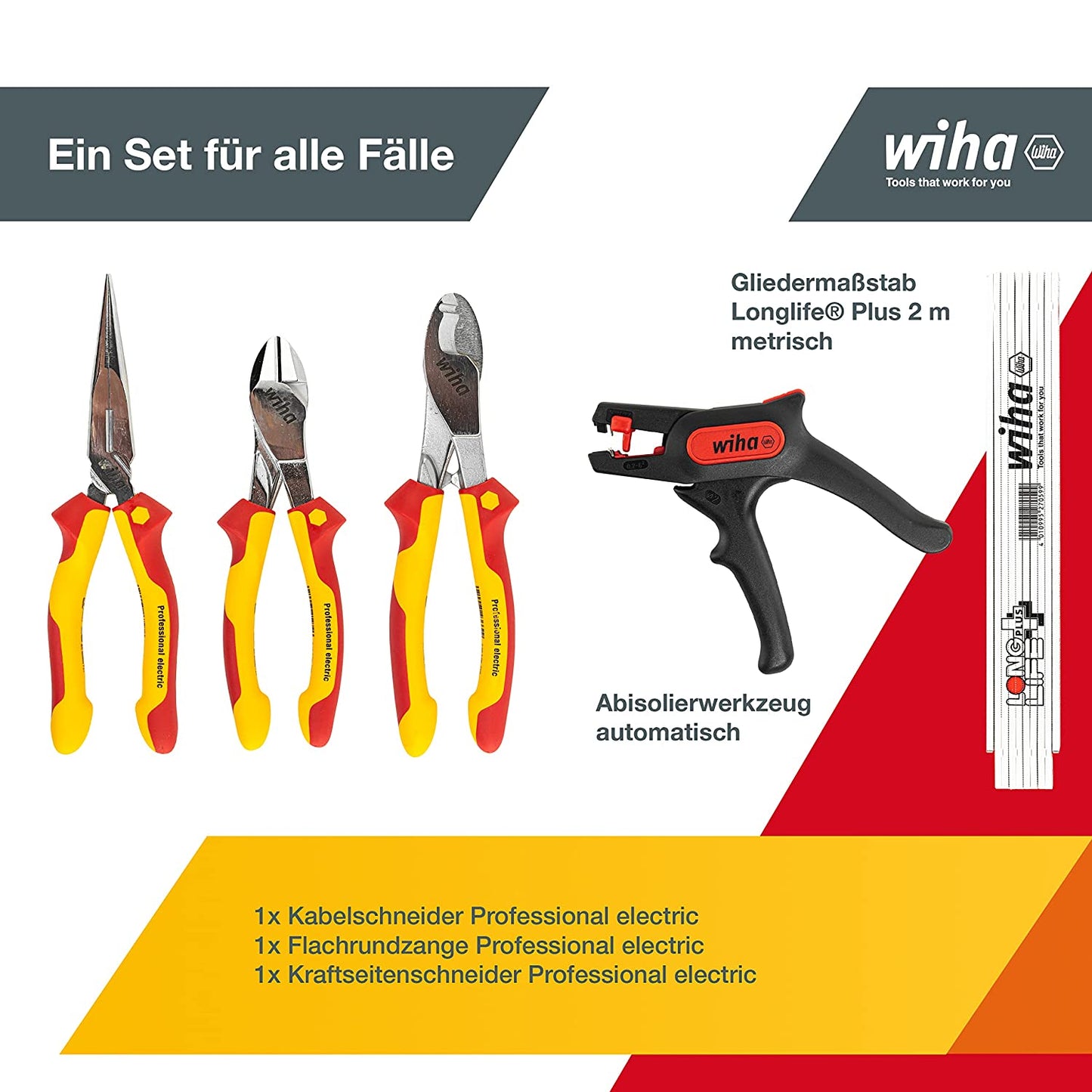 Best of VDE Werkzeug-Set für Elektriker, Set Elektriker, 12-tlg.
