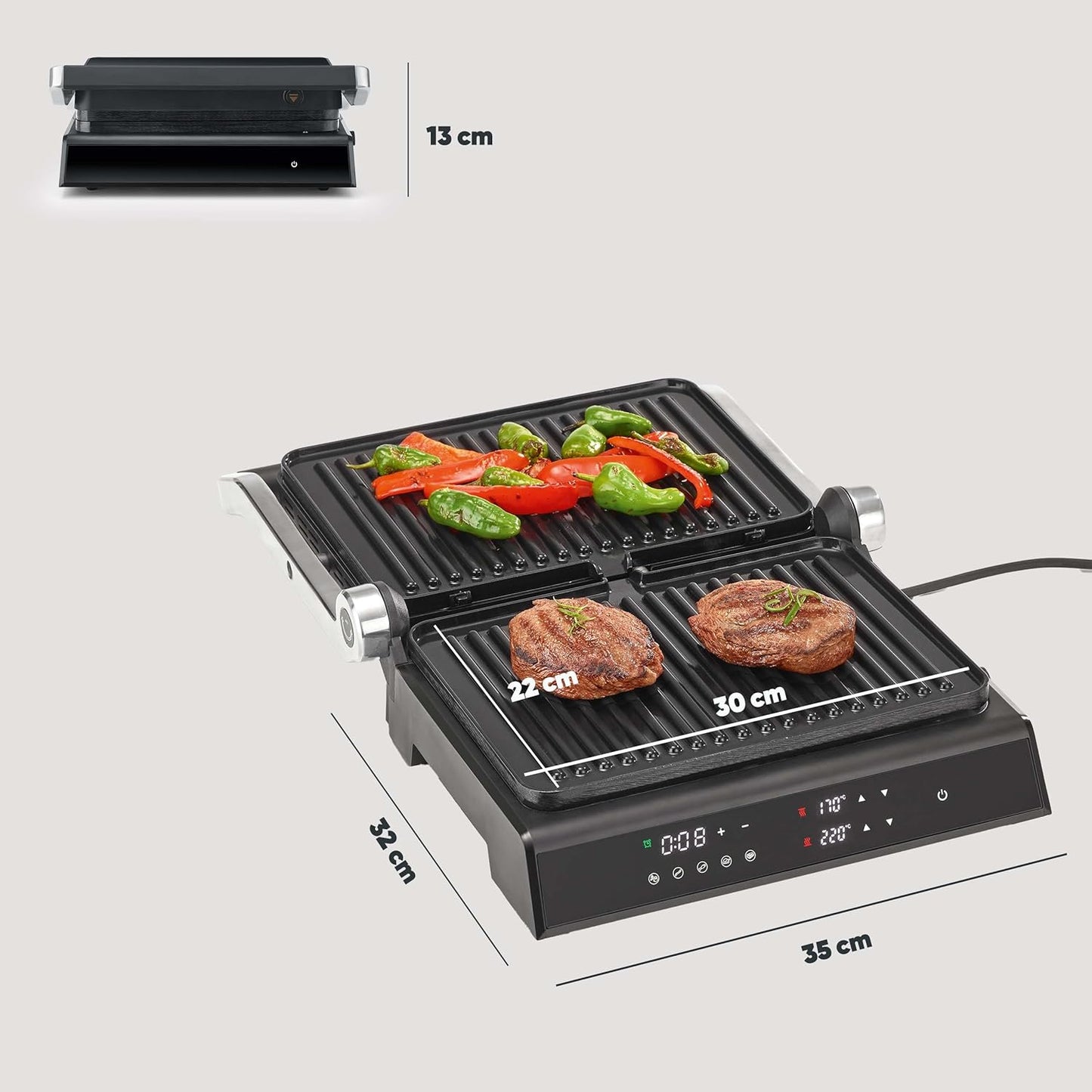 Kontaktgrill KG 2399, SEVINI Comfort, 1.800W
