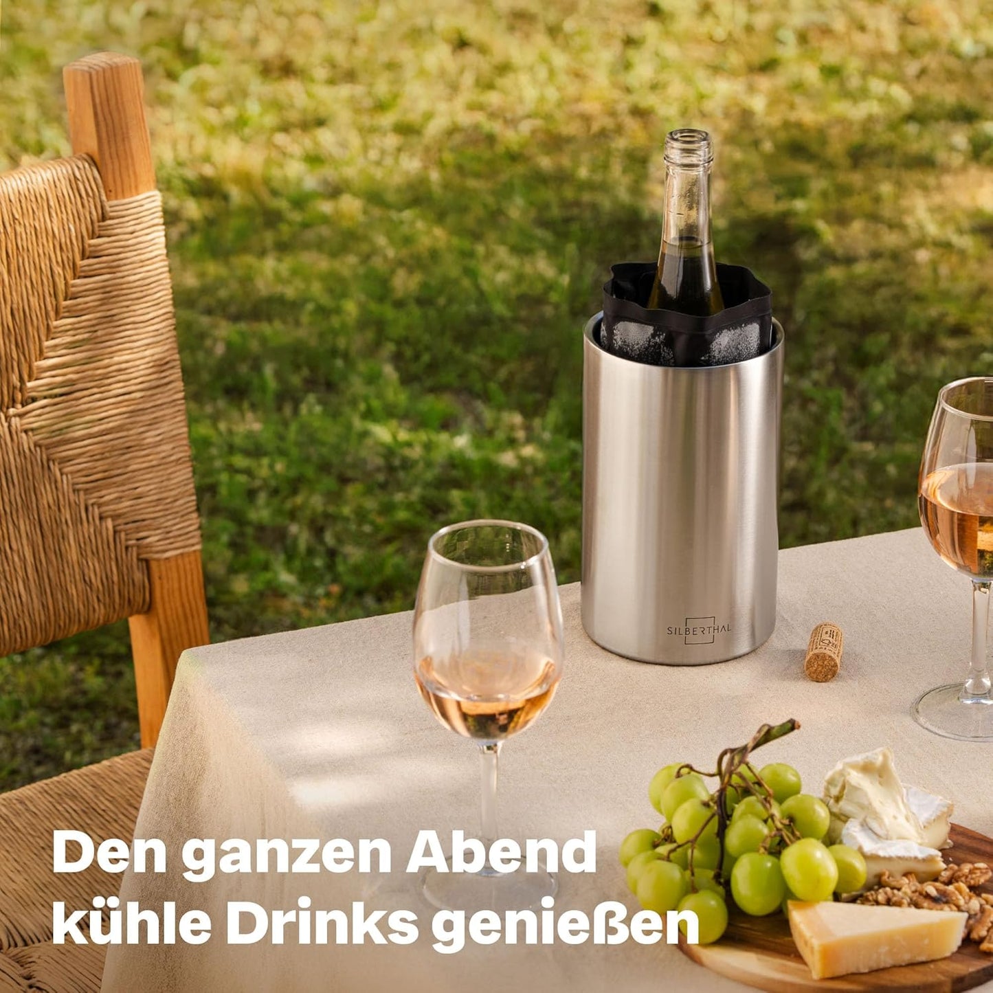 Weinkühler mit Manschetten, Weinkühler Edelstahl