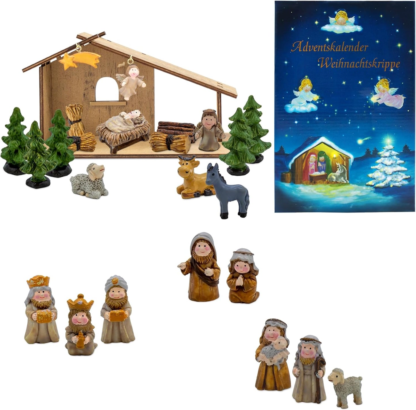 24-teiliges Weihnachtskrippen-Set