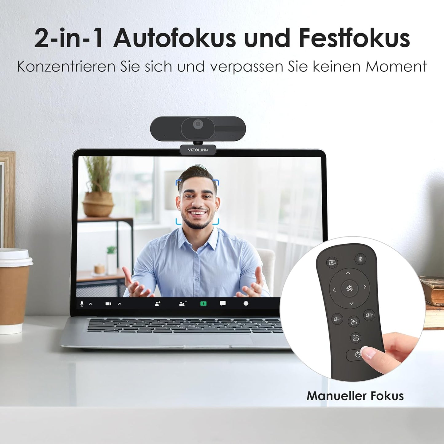 V21 4K Webcam mit Mikrofon und Lautsprecher, V21 4K