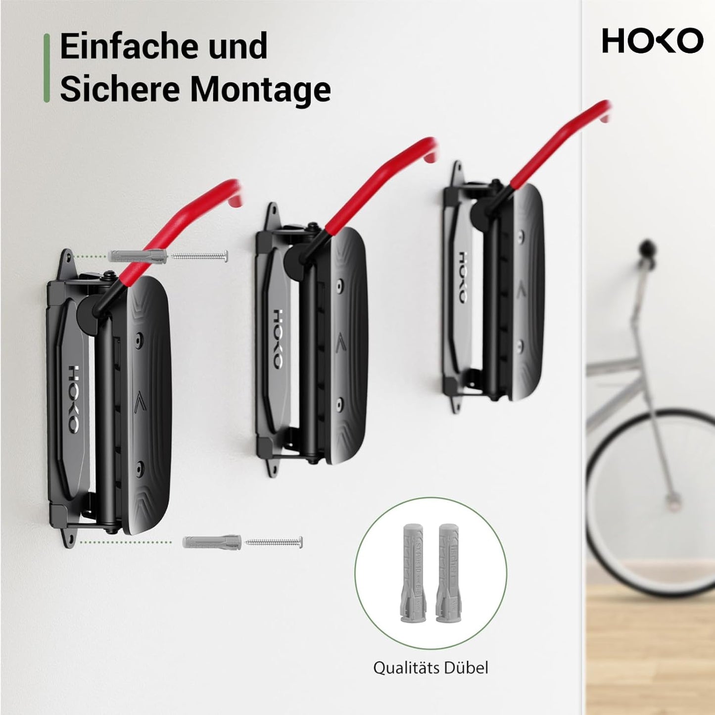 Schwenkbare Velohalterung, 1 stück / Load 30 Kg