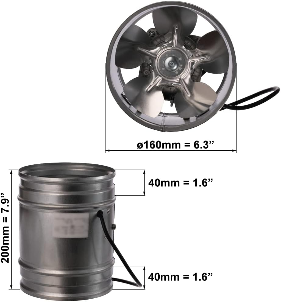 Axial Rohrventilator für Zu- und Abluft