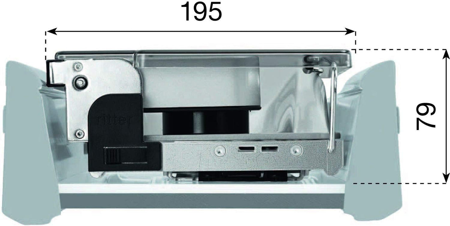 Einbau-Allesschneider AES 52 S-300, 19,5 x 38,5 cm
