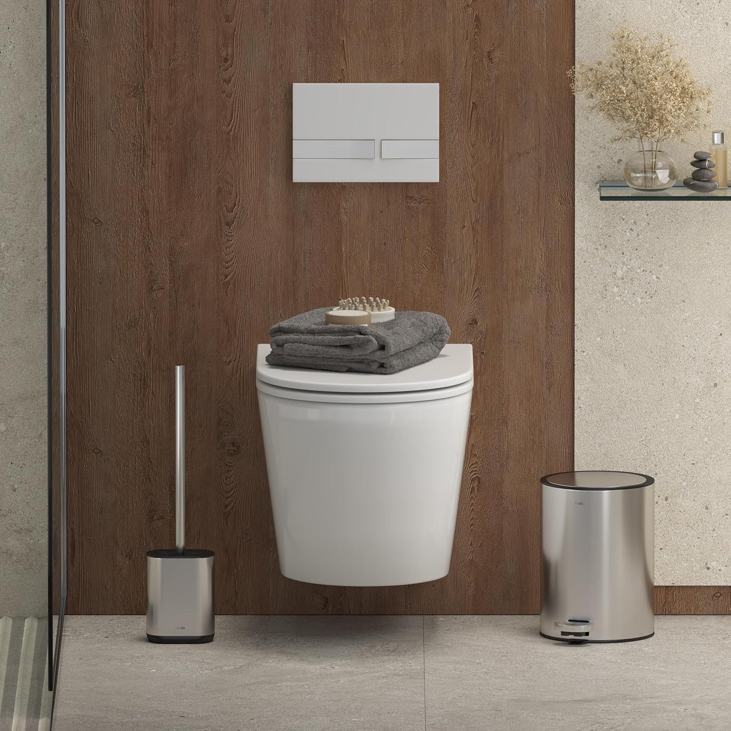 Kosmetikeimer mit Softclose, stainless steel satin