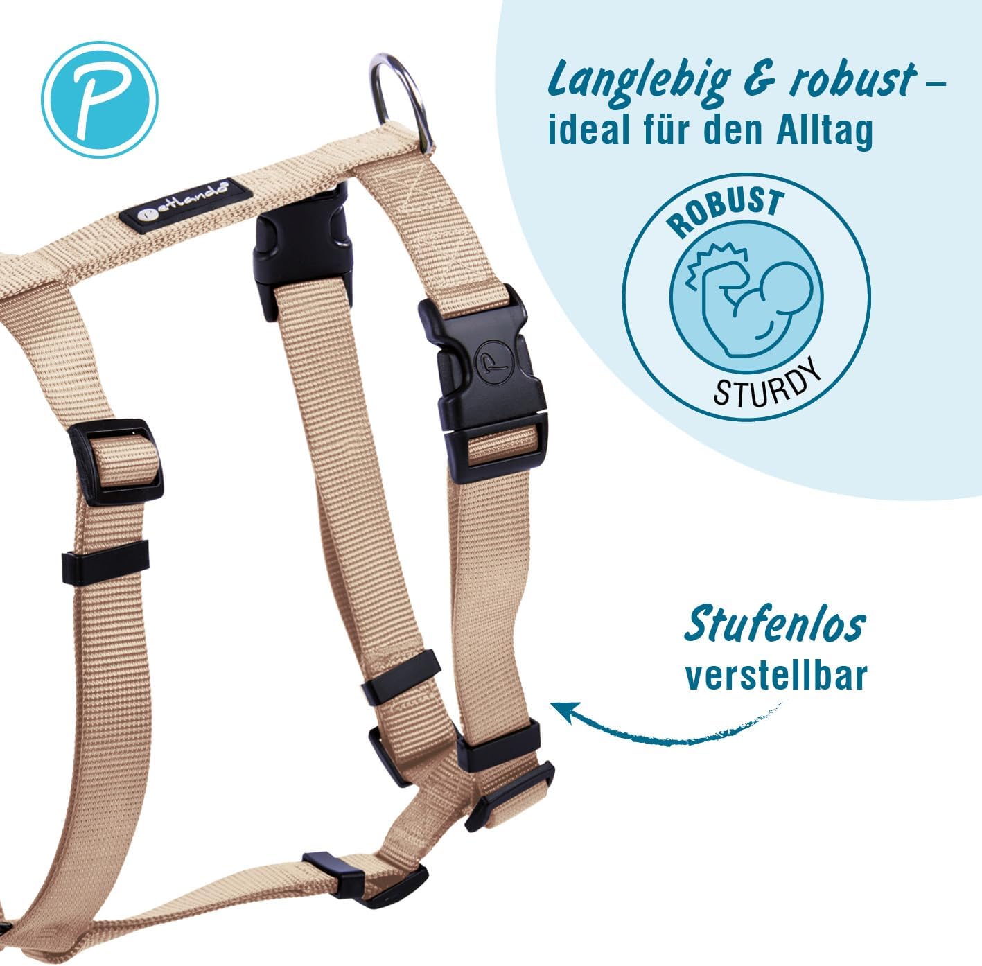 Hundegeschirr Basic Comfort, Champagner XL