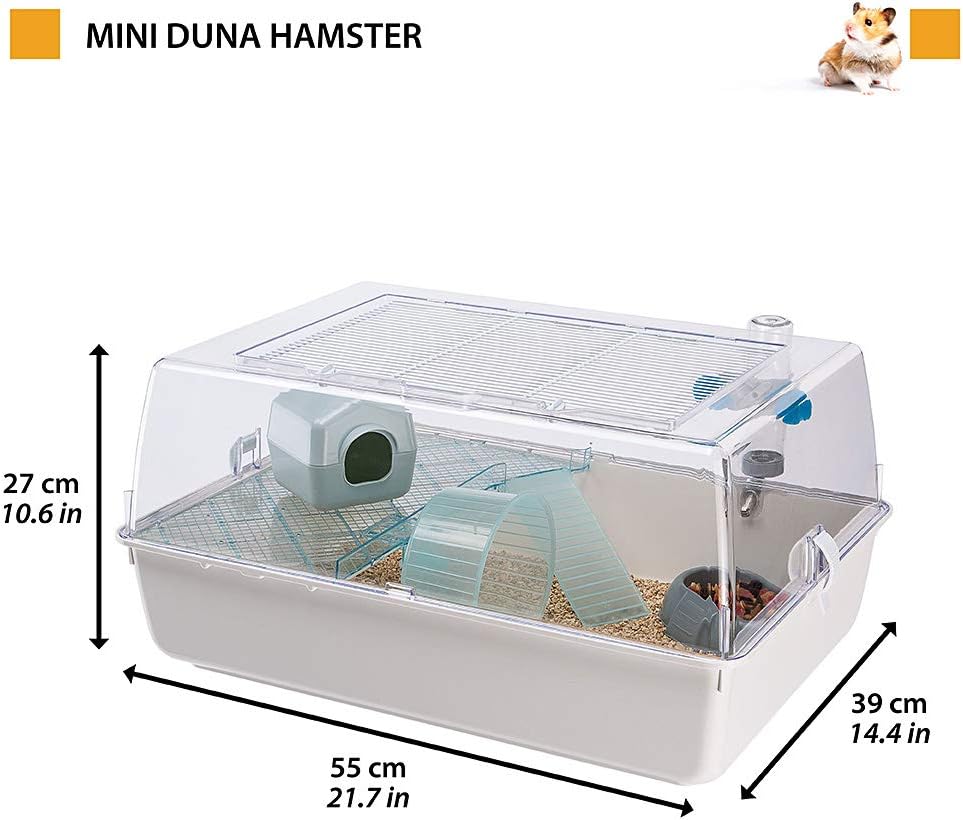 Mini Duna - zweistöckiger Hamsterkäfig, weiss