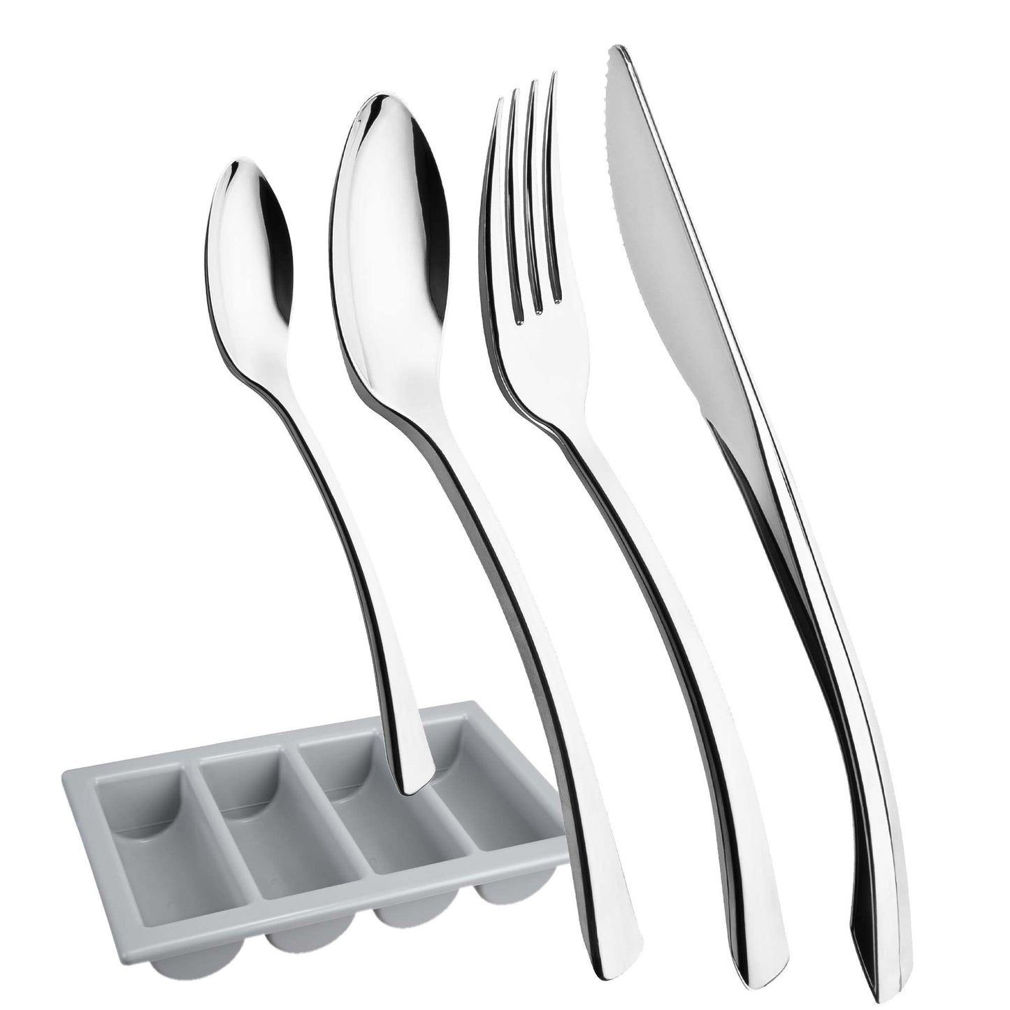 Tafelbesteck-Set für 50 Personen mit Besteckkasten, 200-tlg. mit Besteckkasten