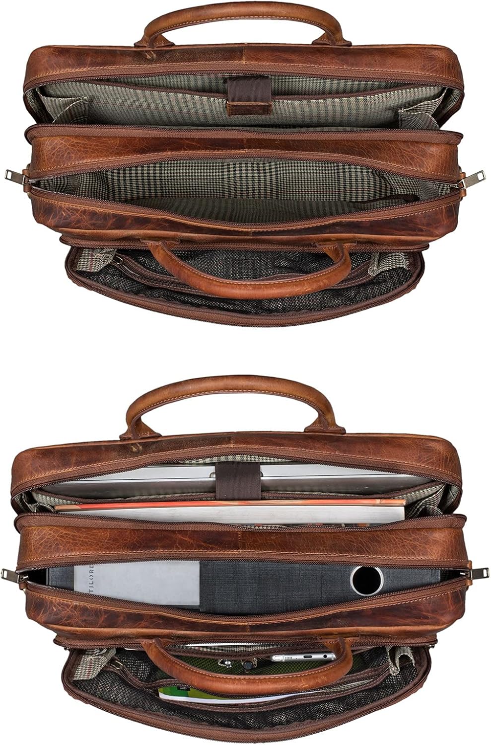 Dawson Aktentasche mit Laptopfach, Prestige - Braun