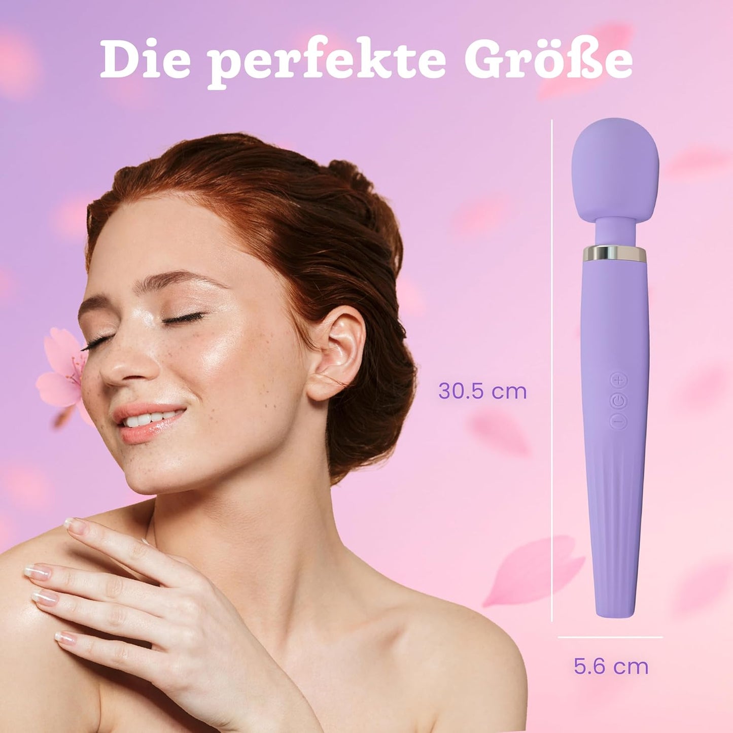Deluxe Vibrator, duschfest & kabellos mit 5 Modi, Lavendelhauch