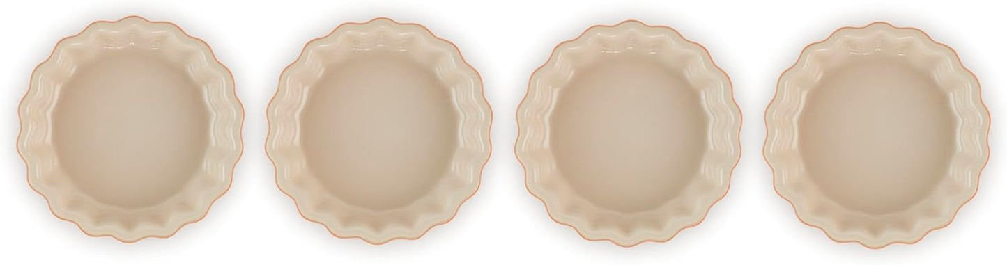 4er-Set Tarteförmchen, Ofenrot