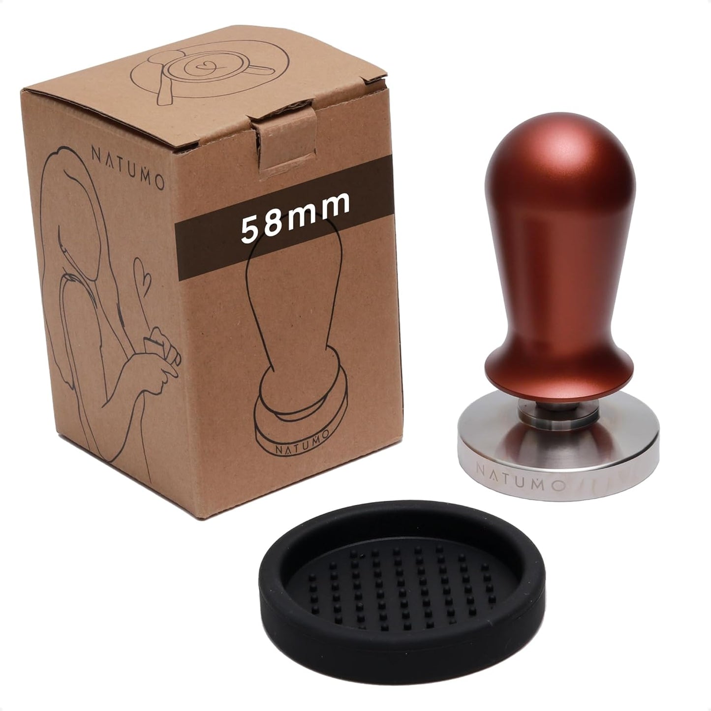 Espresso Tamper Set mit druckregulierendem Tamper, Bronze 58mm
