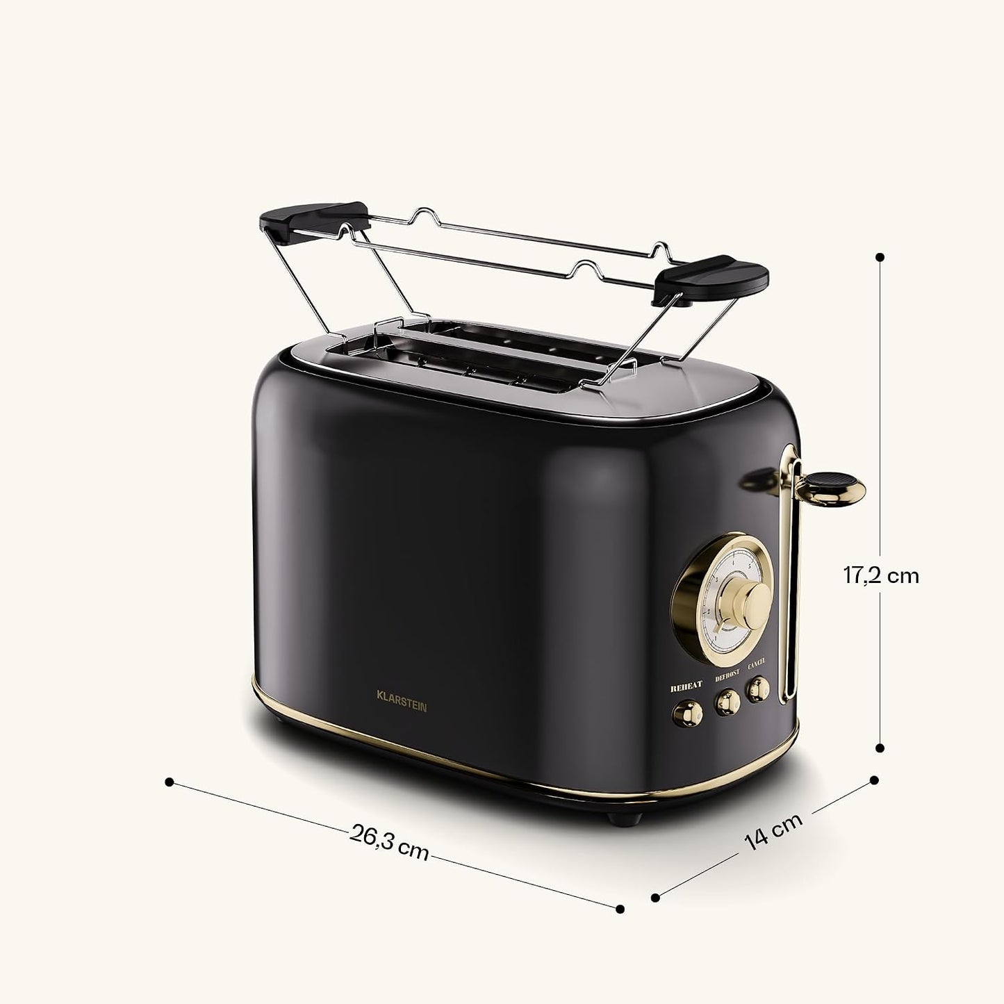Retro-Toaster Victoria, Schwarz Toaster