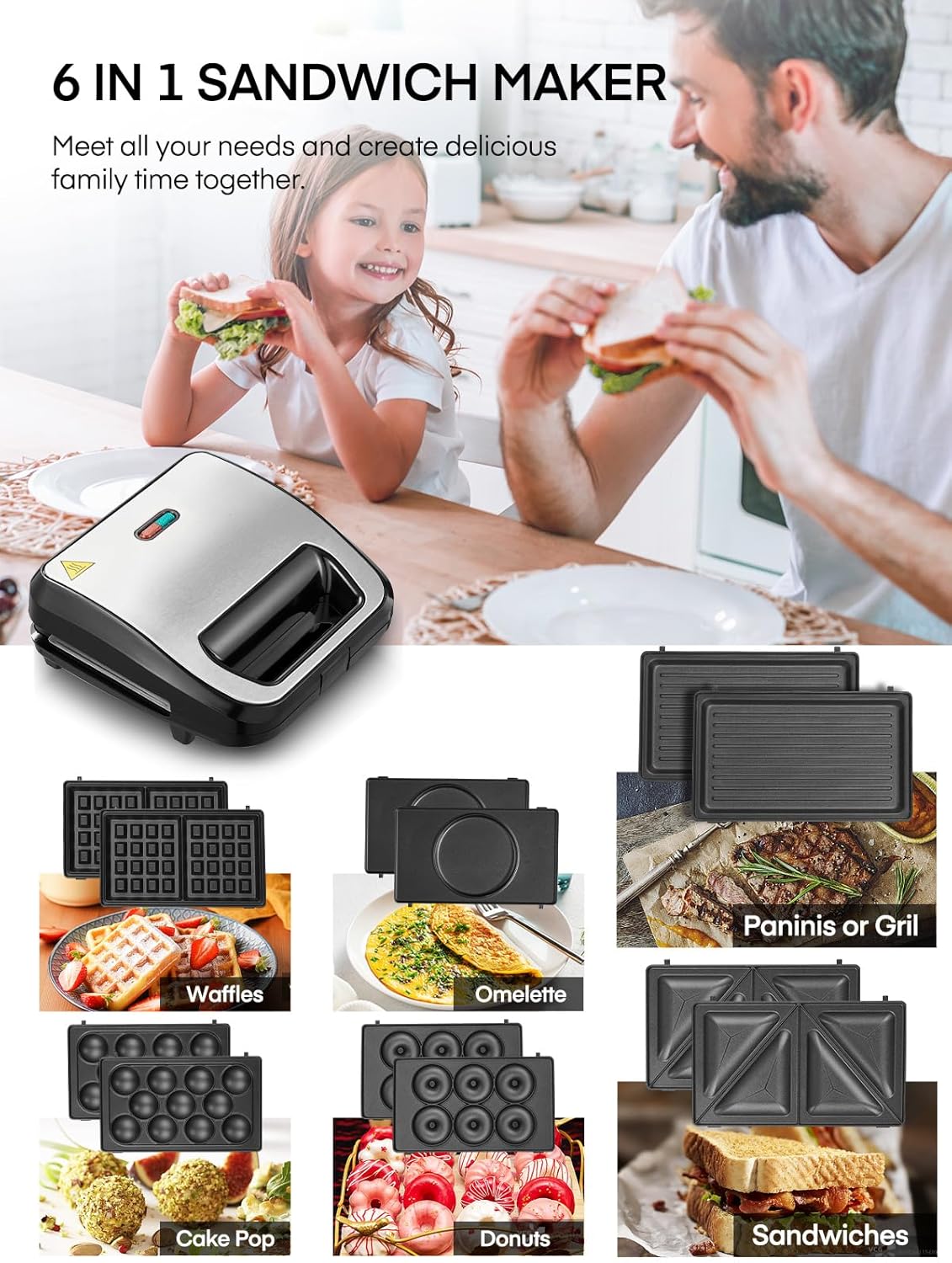 Sandwichmaker 6 in 1