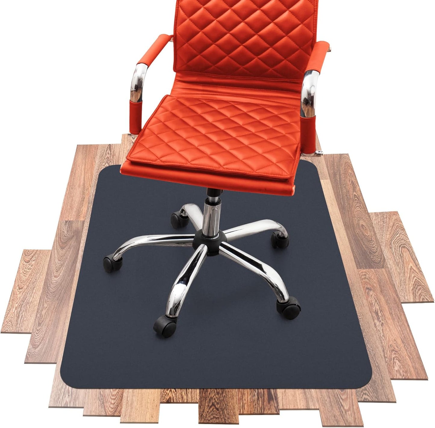 Kratzfeste Bodenschutzmatte für Bürostühle, Fussbodenheizung geeignet, Anthrazit 100 x 120cm