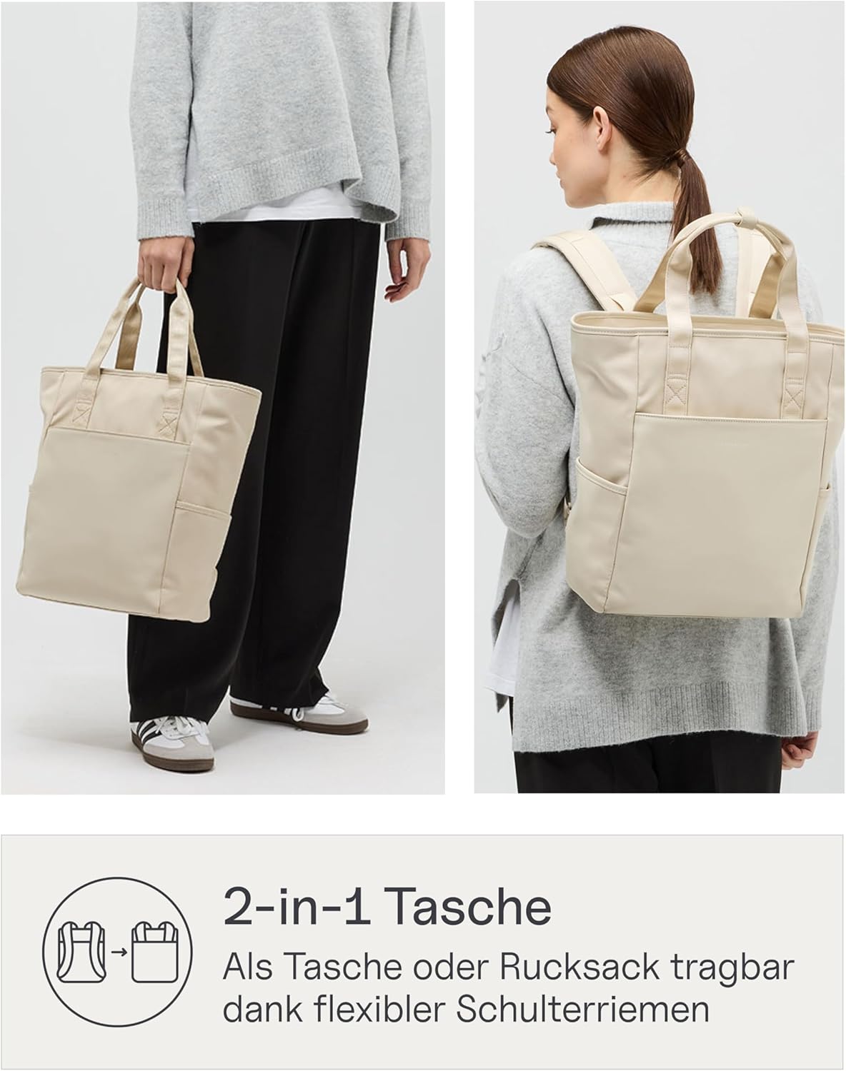 Wickelrucksack & Wickeltasche 2in1 Set (18 L), Sandstone 18 L