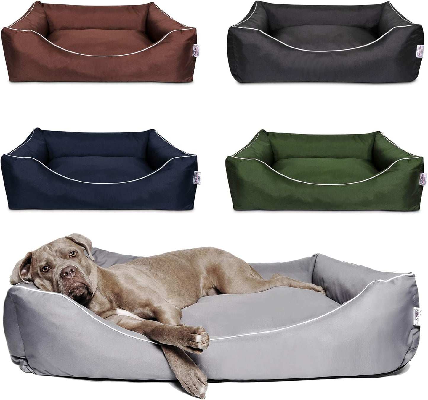 Hundebett, L 80 x B 60 x H 20 cm Grau