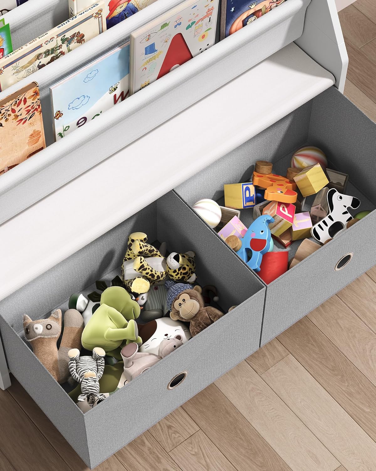 Kinder Bücher- und Spielzeugregal mit Organizer