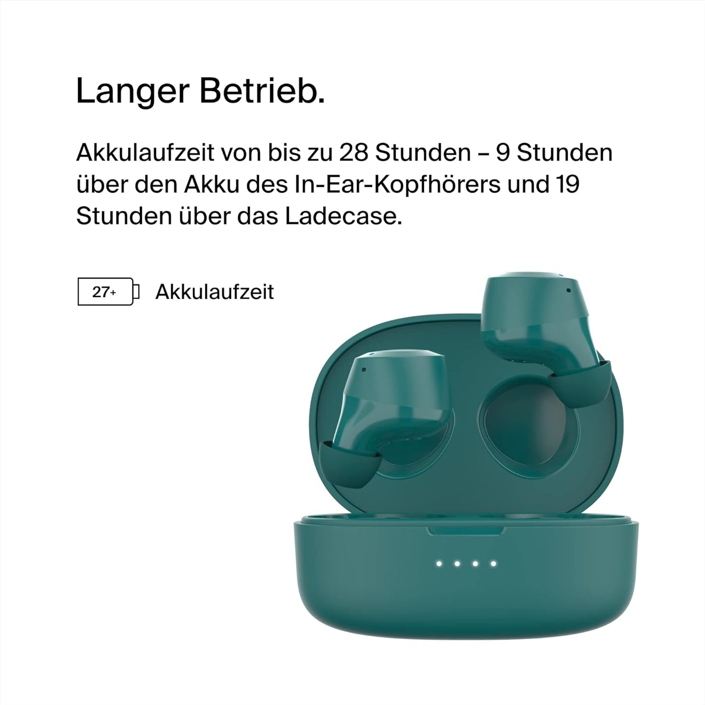 Bolt True Wireless In-Ear-Kopfhörer mit Mikrofon, Blaugrün