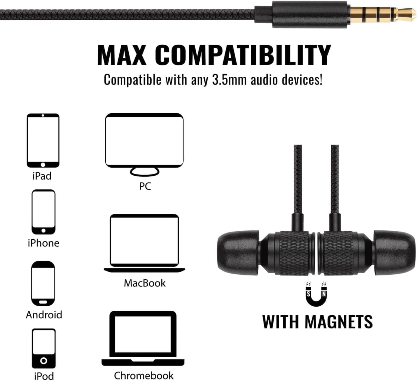 Ultra In-Ear Kopfhörer, 3.5 mm Schwarz