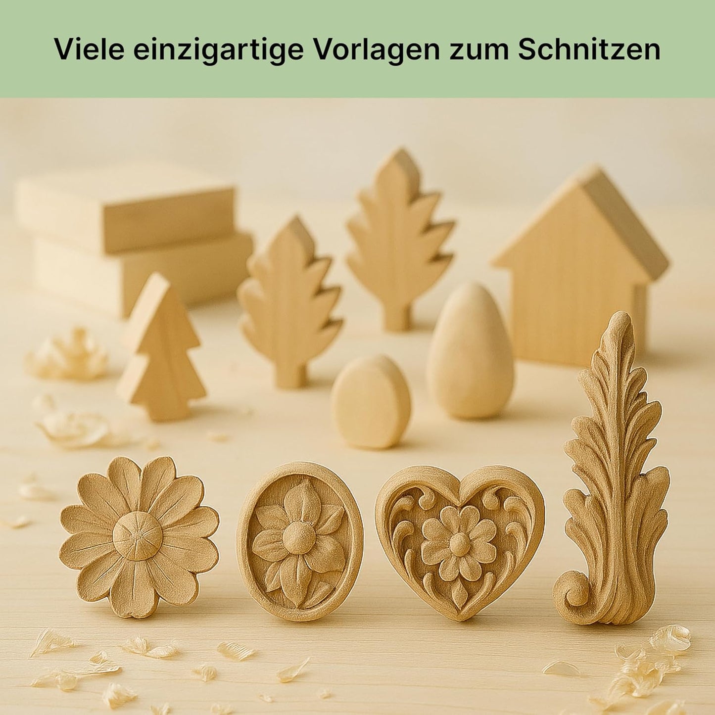 Schnitzholz Rohlinge-Set, 16-4-2