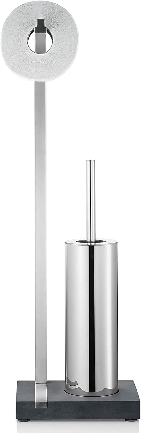 Bürstenhalter Menoto, Edelstahl Poliert Höhe 65 cm Single