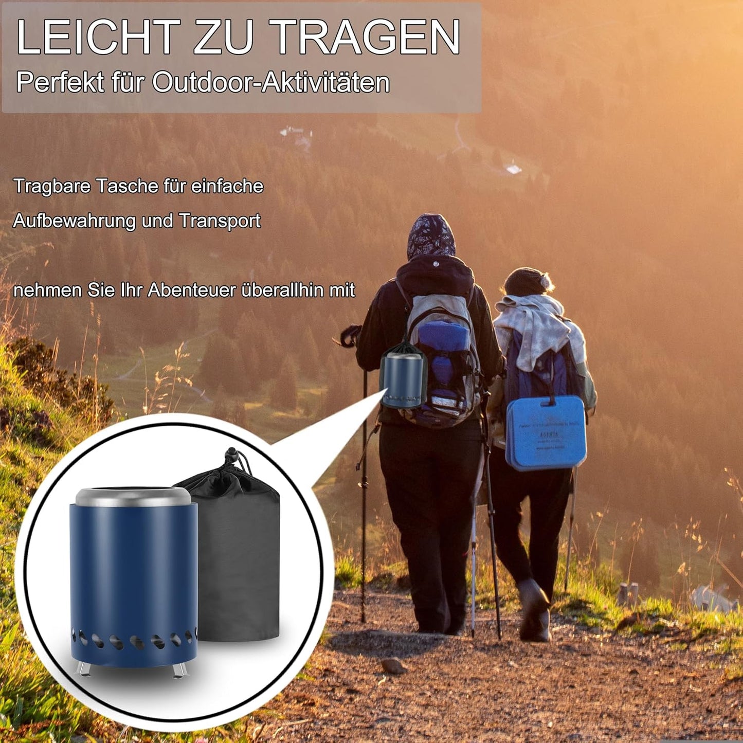 Rauchfreie Mini-Feuerschale, 14cm #4 Blau