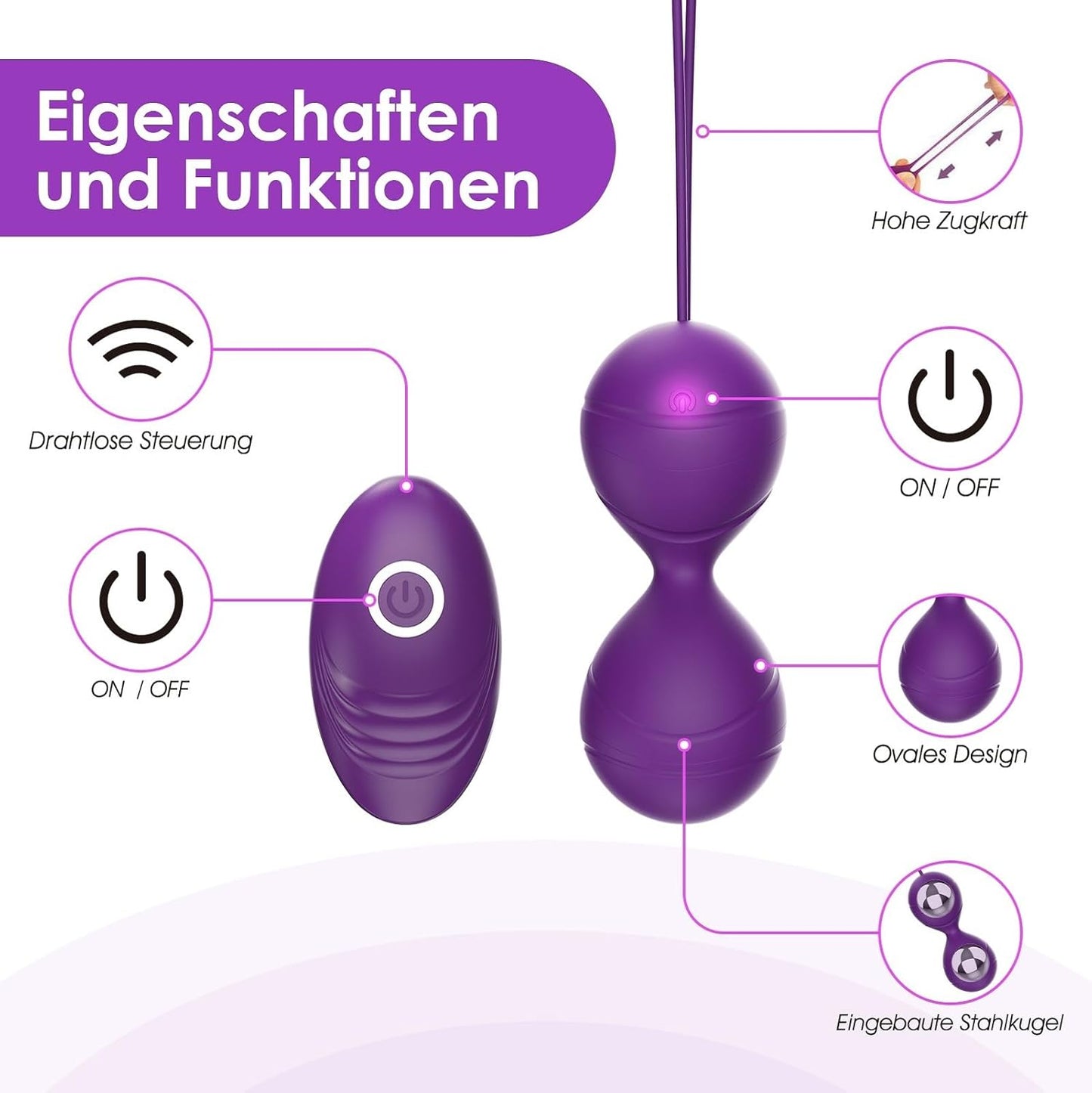 Liebeskugeln mit Vibrationsmodi, 1 Stück (1er Pack)