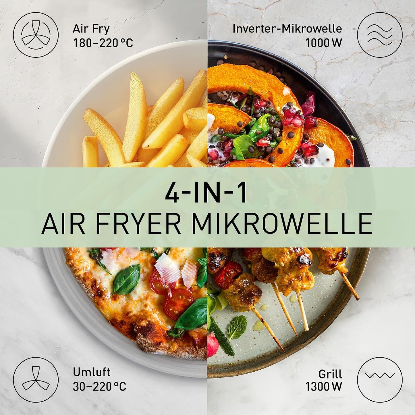 Kombi-Mikrowelle mit Airfryer-Funktion
