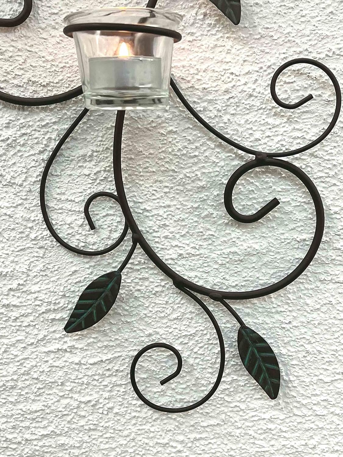 Teelichthalter Blätter im Vintage-Design